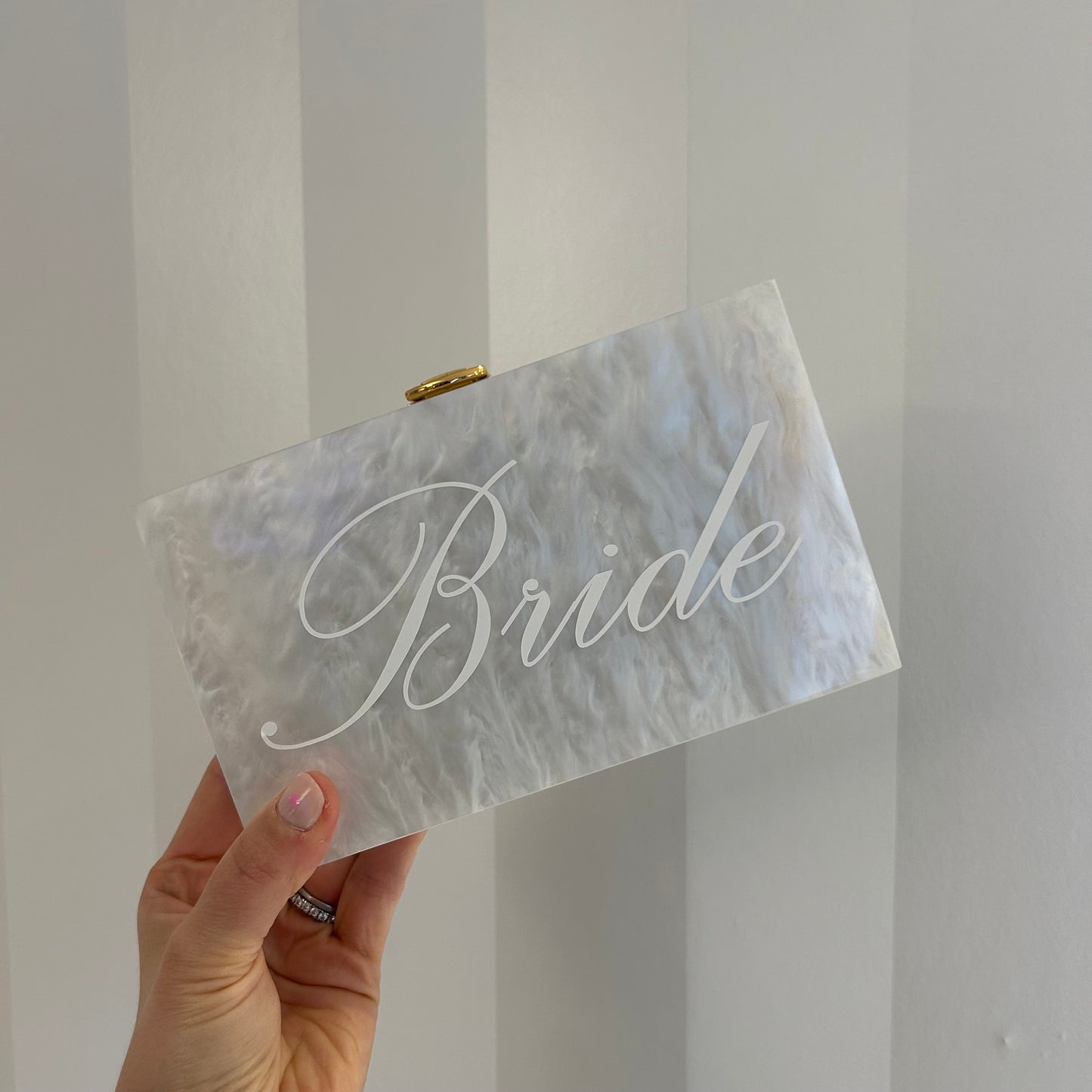 Bride to be acrylic personalised bag