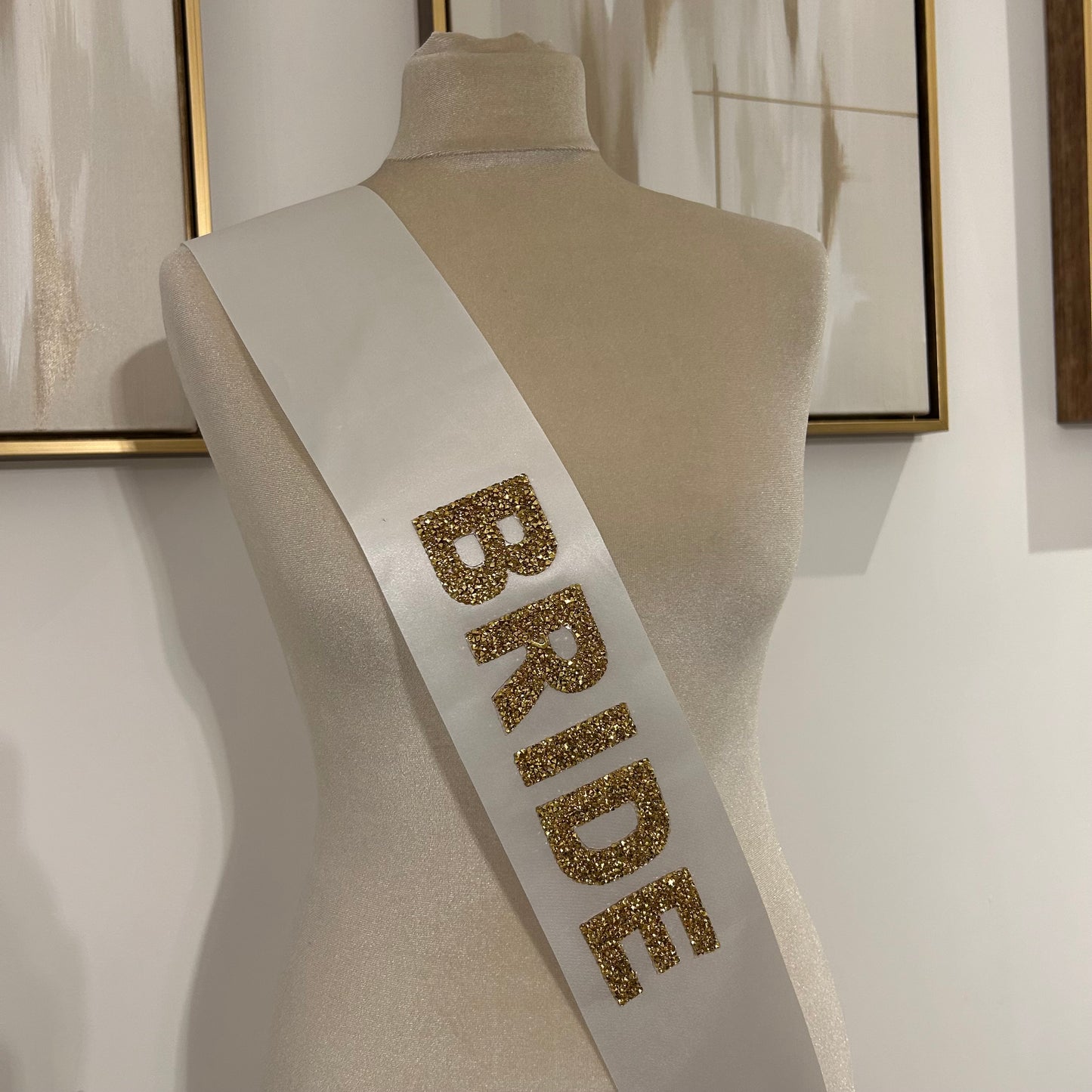 Gold Bride Sparkle Embellished Sash