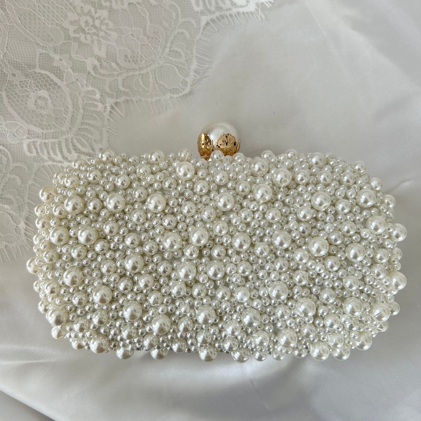 Gold Pearl Beaded Bags