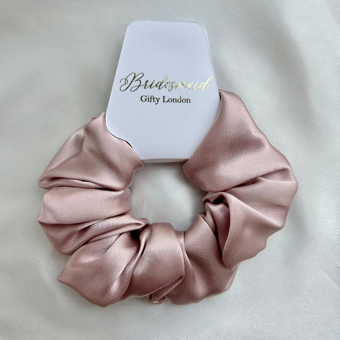 Pink Satin Scrunchie