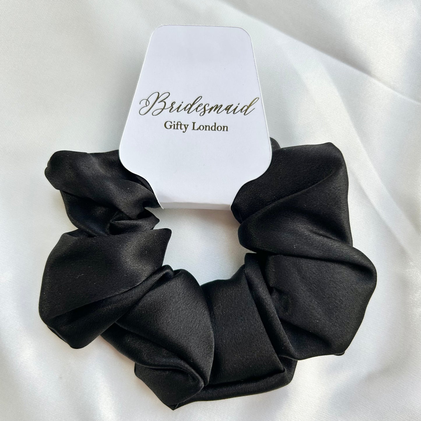 Black Satin Scrunchie