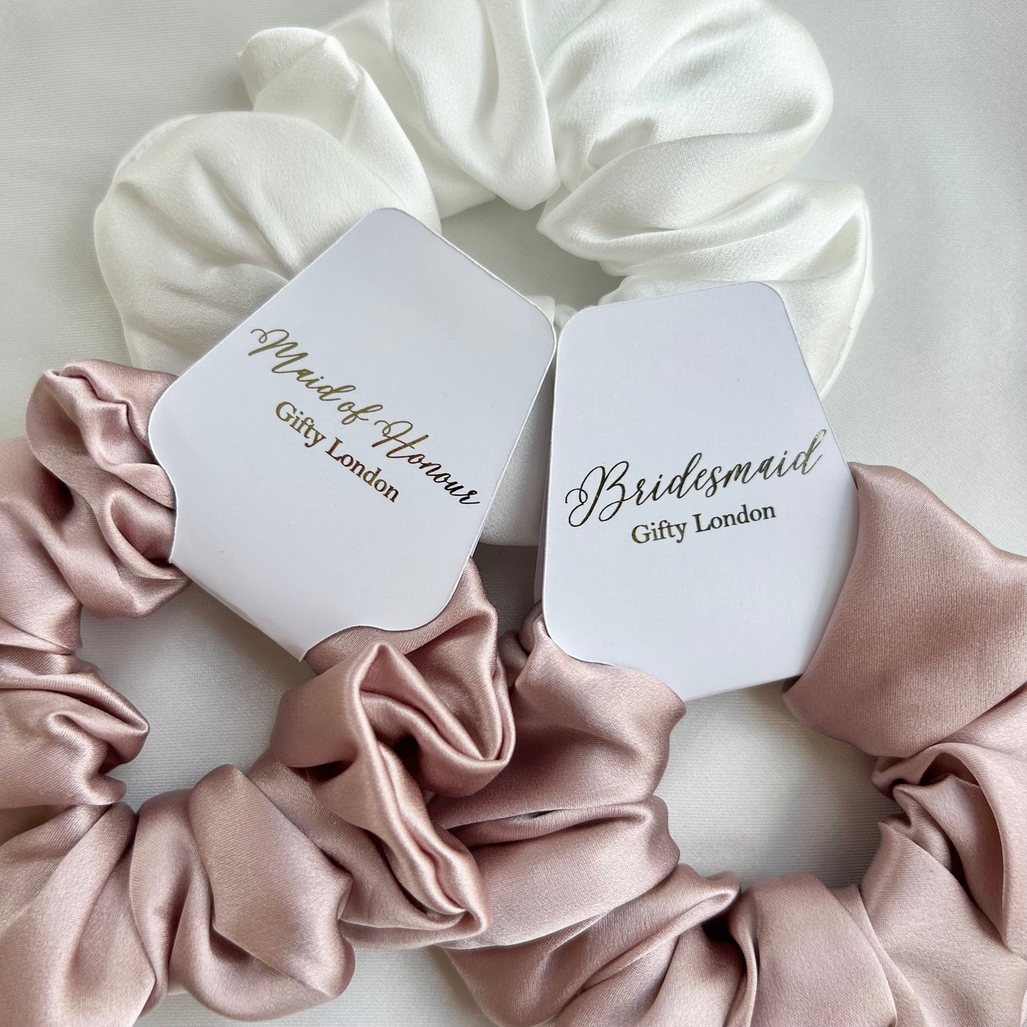 Pink Satin Scrunchie