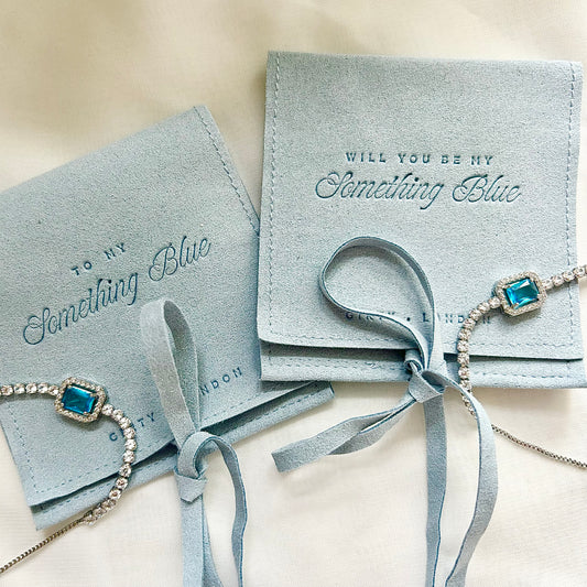 Something Blue Bracelet With Blue Pouch