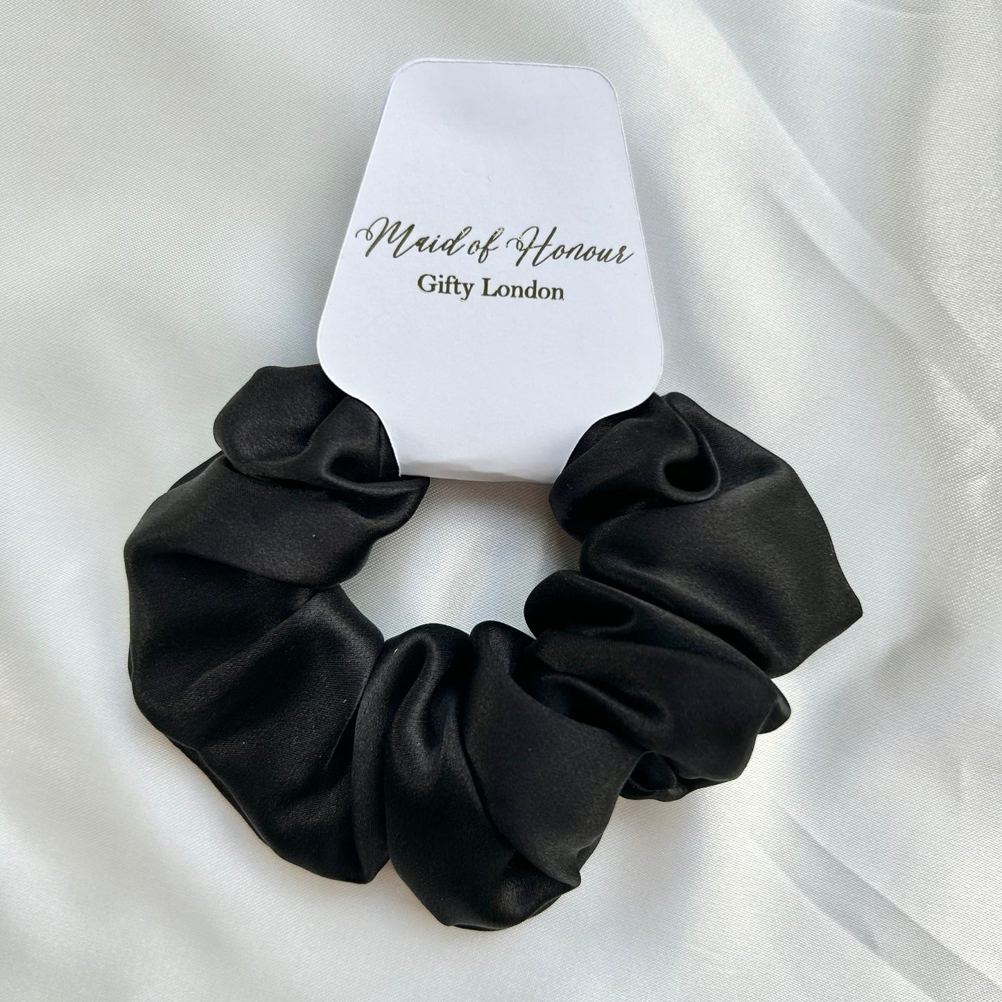 Black Satin Scrunchie