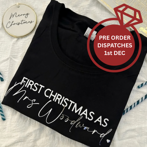 PRE ORDER First Christmas as a Mrs tee