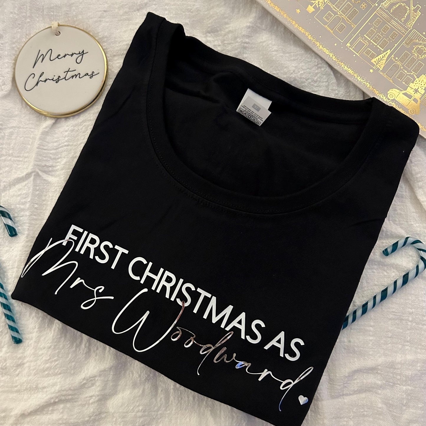 PRE ORDER First Christmas as a Mrs tee