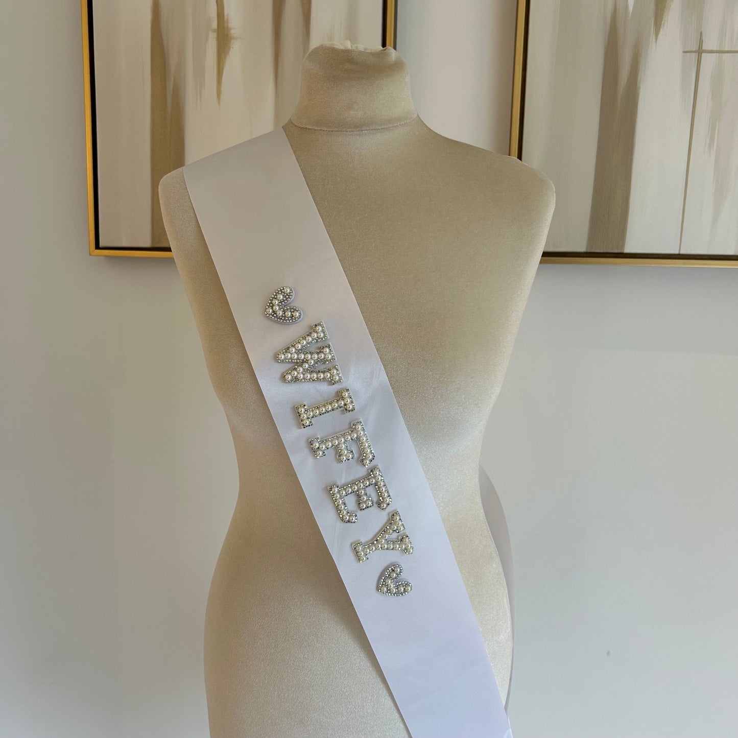Pearl Diamate Personalised Bridal Sash
