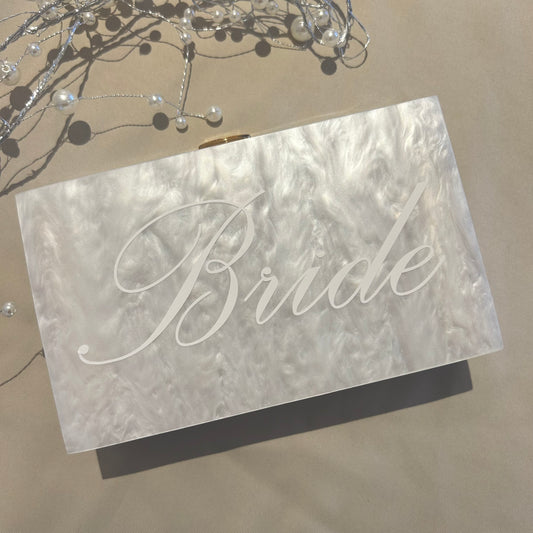 Bride to be acrylic personalised bag