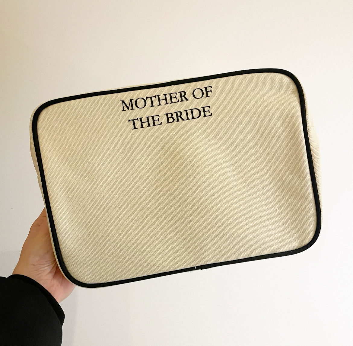 Cream & Black XL Pouch