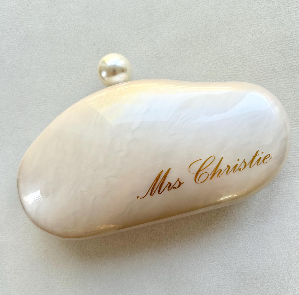 Pearl Personalised Acrylic Clutch Bag