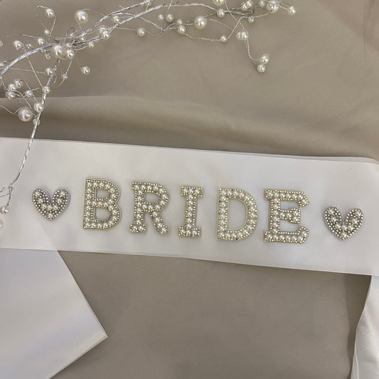 Pearl Diamate Personalised Bridal Sash