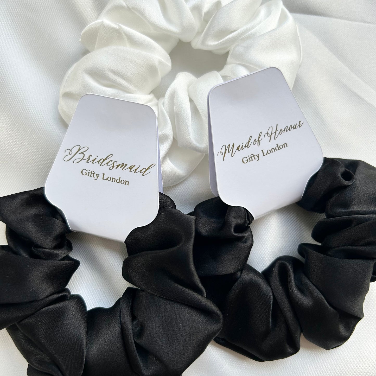 Black Satin Scrunchie