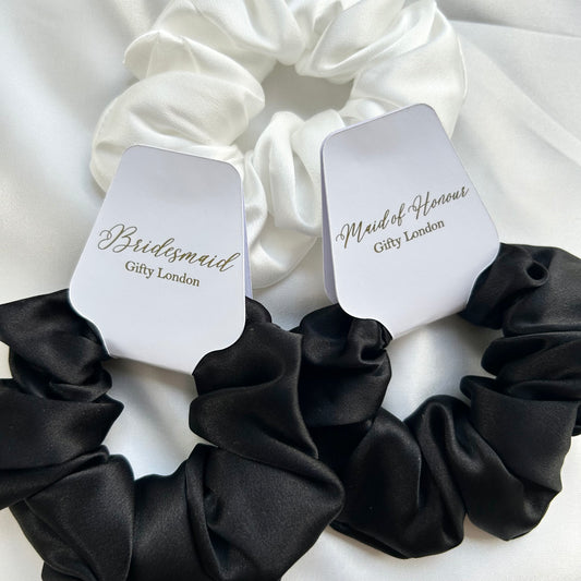 Black Satin Scrunchie