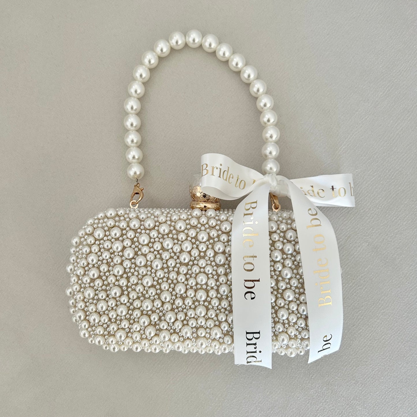 Gold Bride to be Pearl Beaded Bags