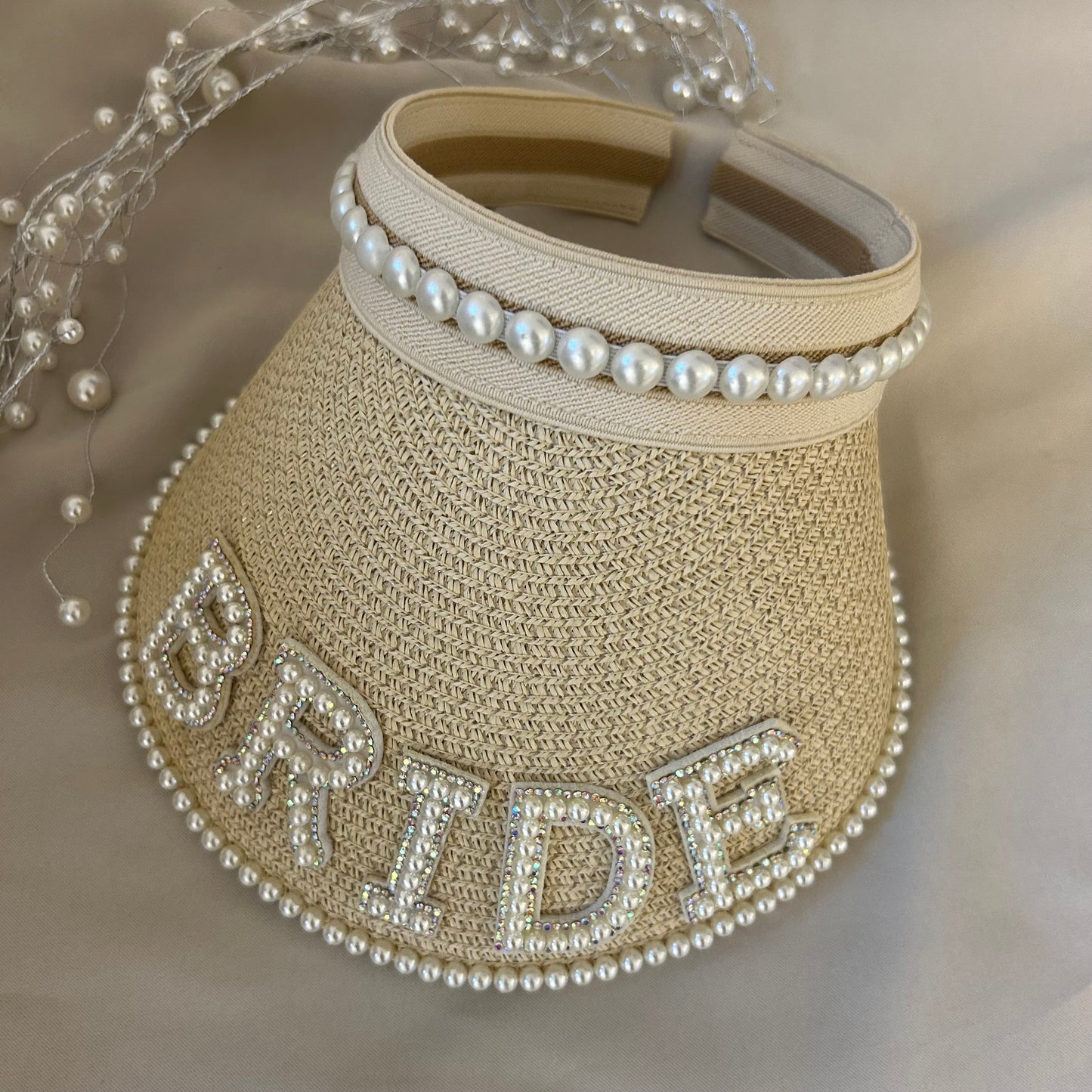 Bridal Party Pearl Sun Visor