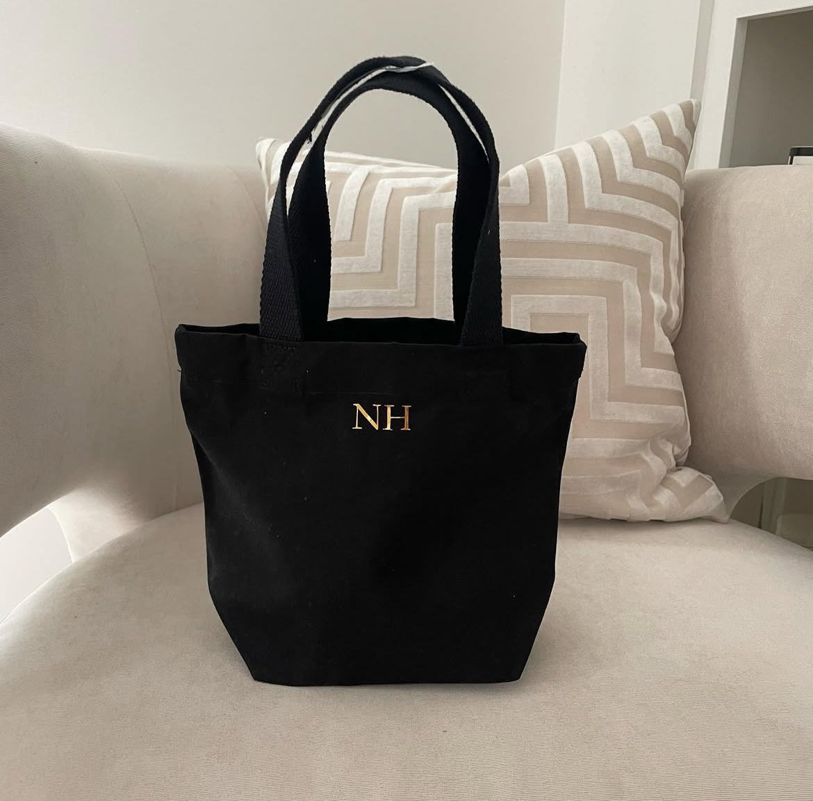 Black Personalised Mini Bags