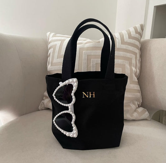 Black Personalised Mini Bags