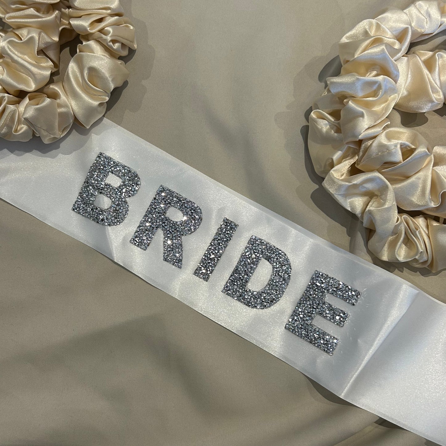 Silver Bride Sparkle Embellished Sash