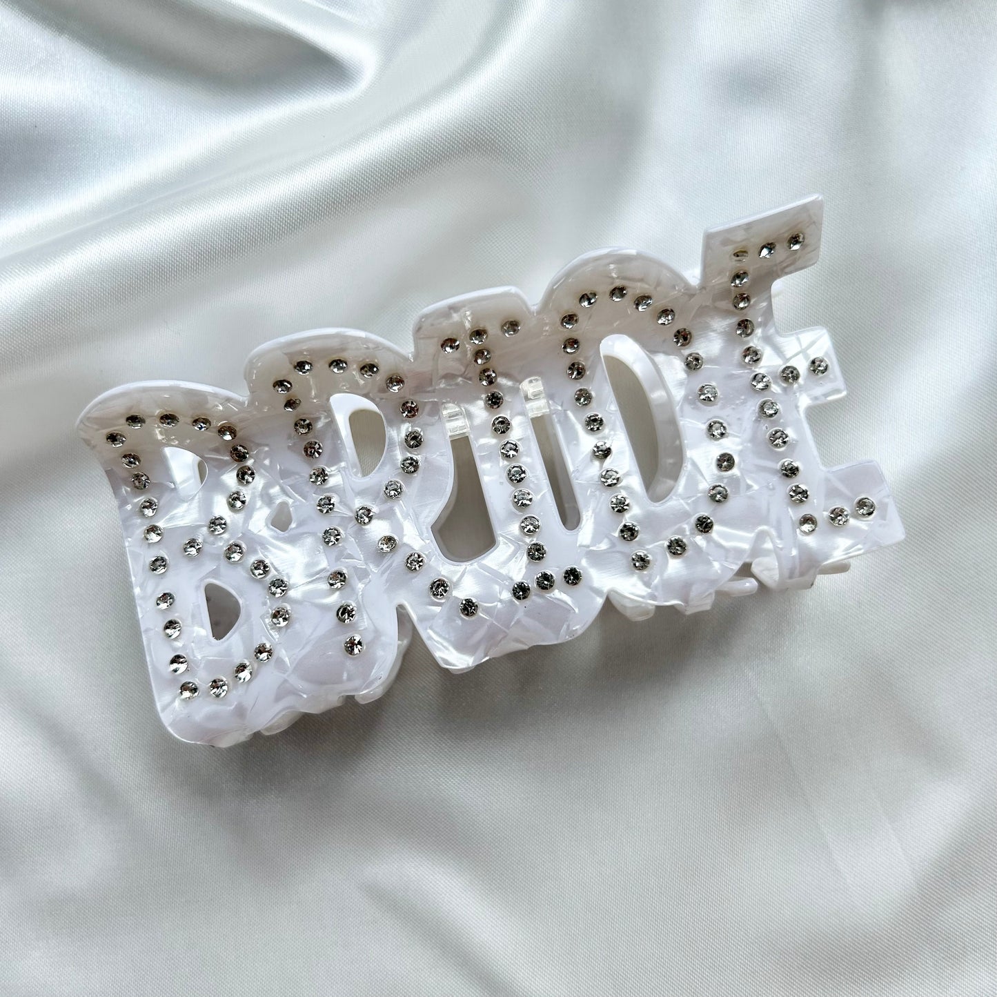 Pearl & Diamante Bride Hair Claw Clip