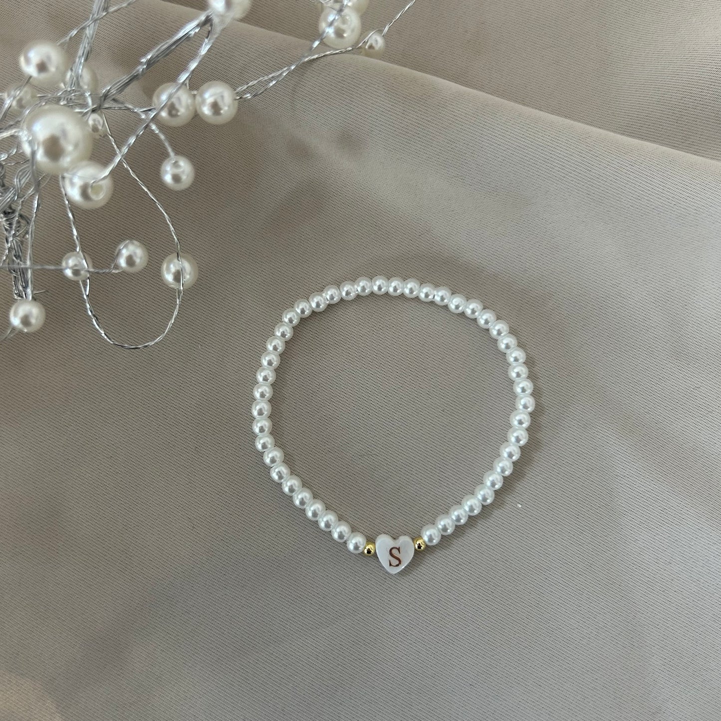 Personalised Bridesmaid Pearl Bracelet With Pouch
