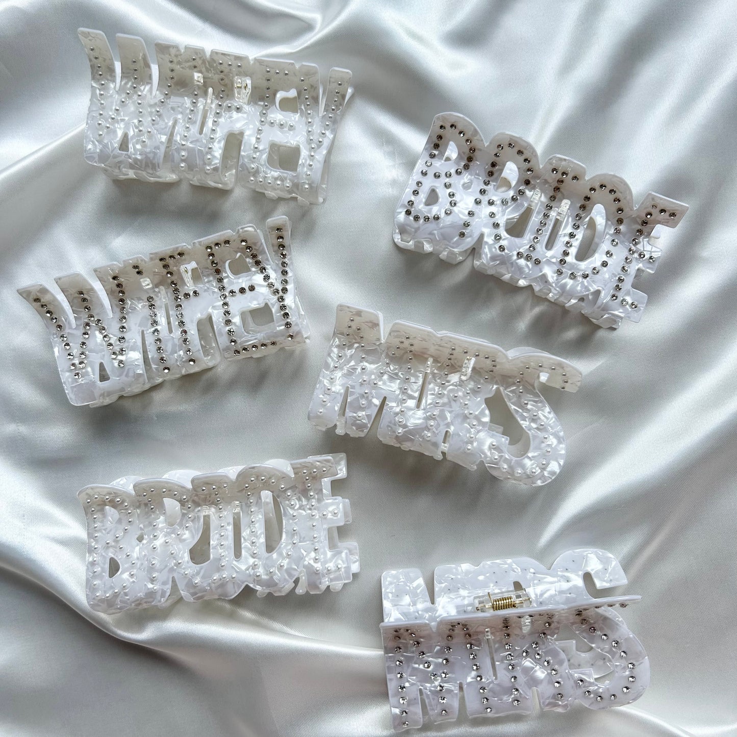 Pearl & Diamante Bride Hair Claw Clip