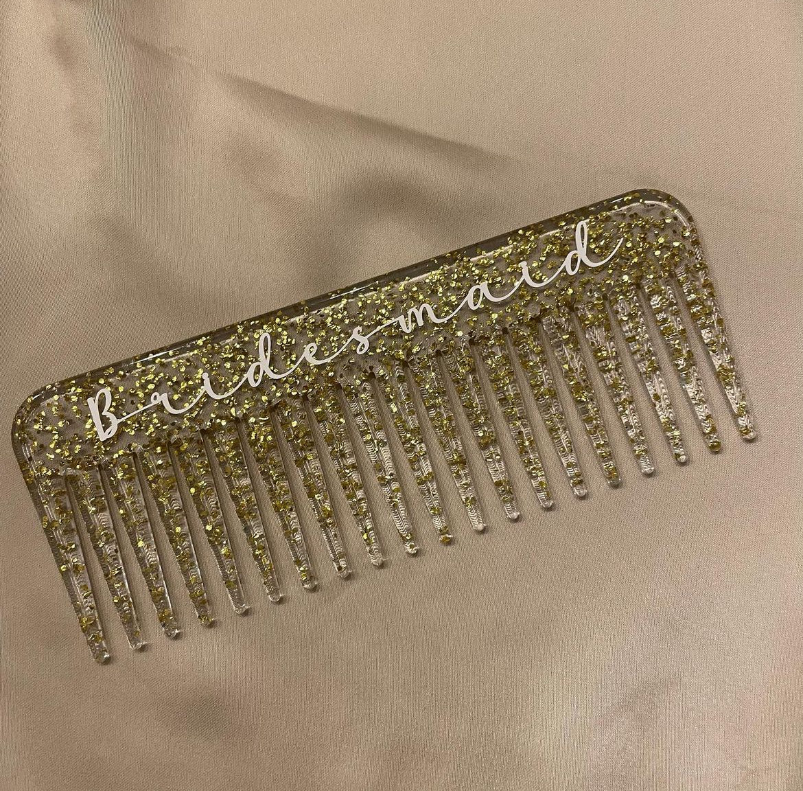 Glitter personalised hair combs