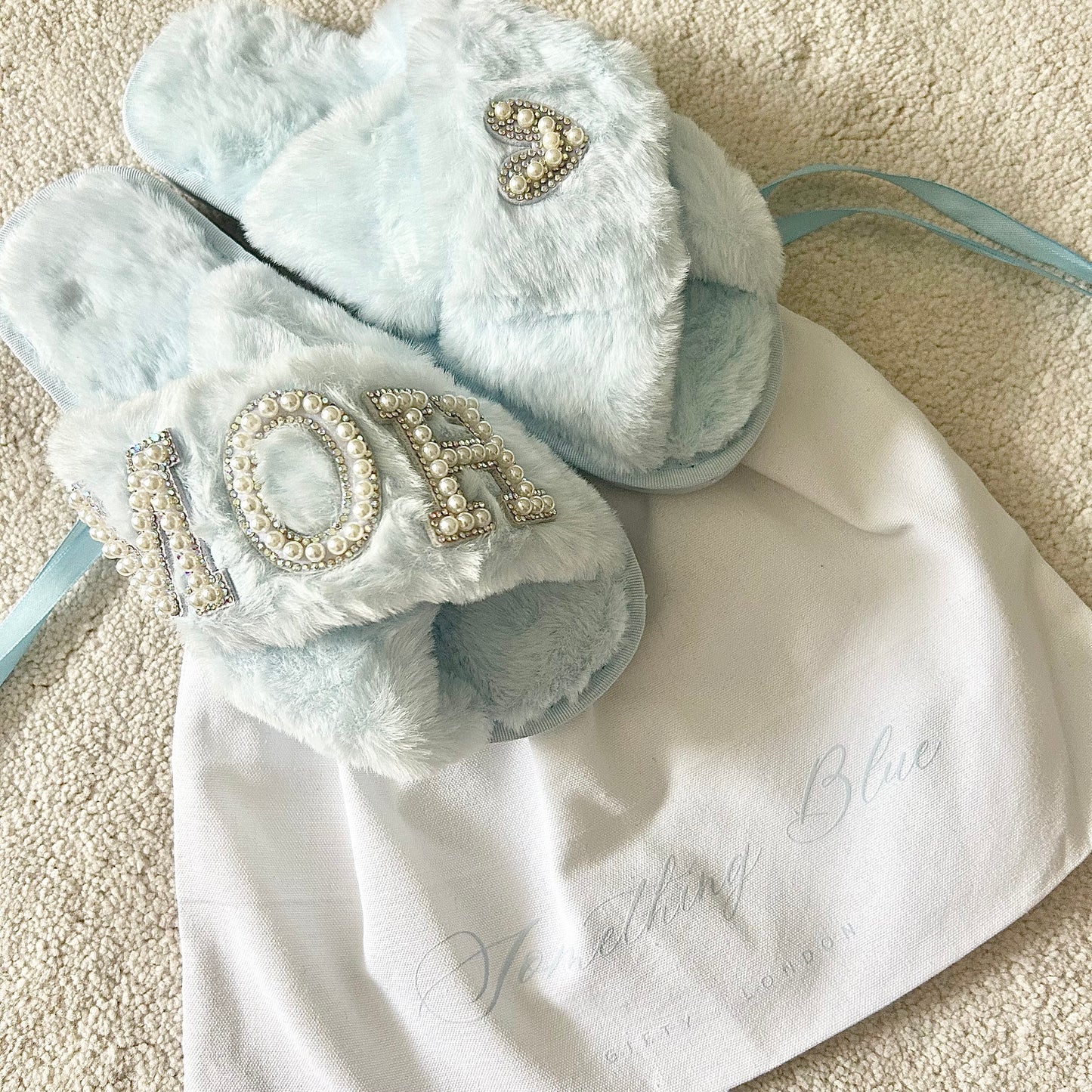 Something Blue Bridal Party Slippers