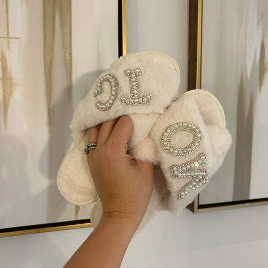 Mother of the Groom Pearl & Diamante Slippers