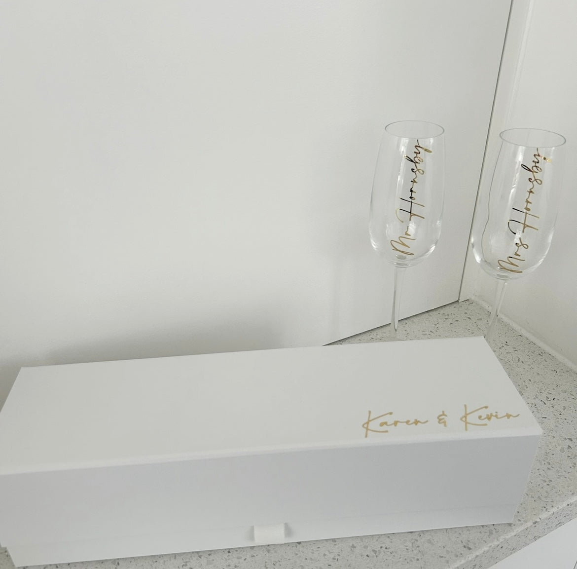 Personalised Anniversary Champagne Bottle Gift Box