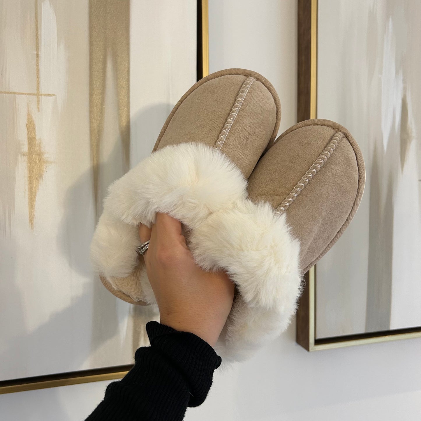 Furry / Fluffy Personalised Closed Toe Slippers