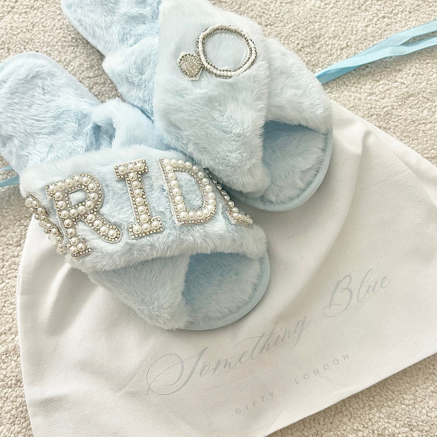 Something Blue Bridal Party Slippers
