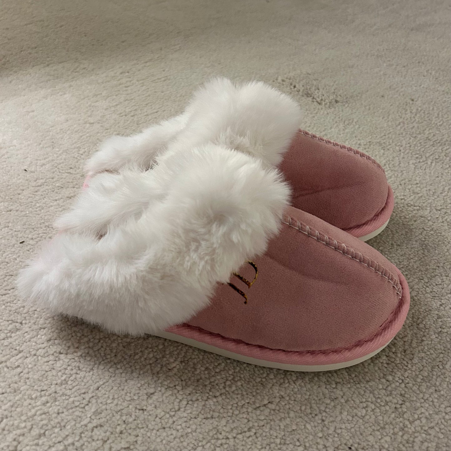 Furry / Fluffy Personalised Closed Toe Slippers