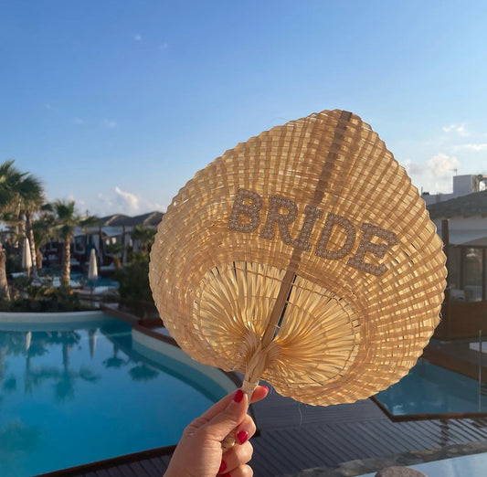 Bride Pearl & Diamanté Woven Fan