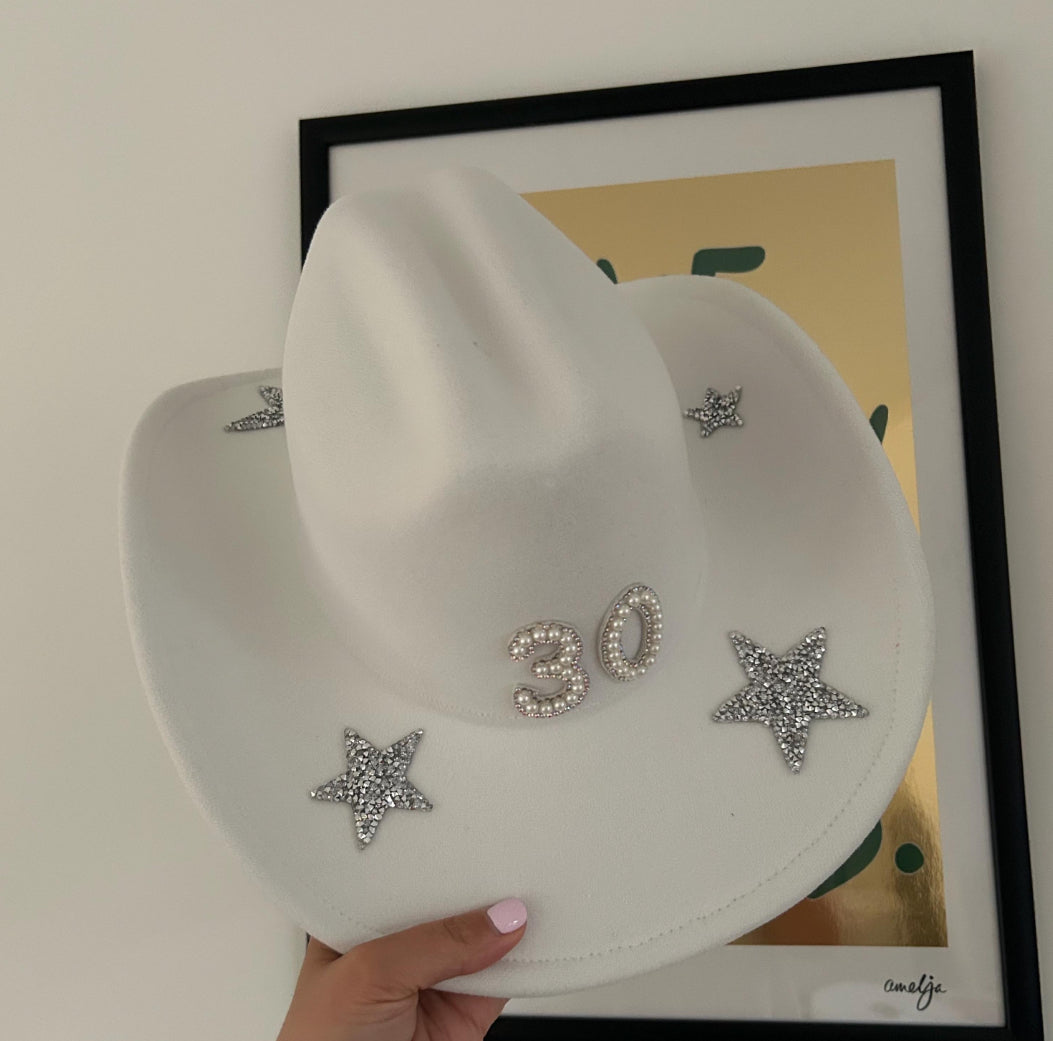 Pearl Birthday Cowboy Hat