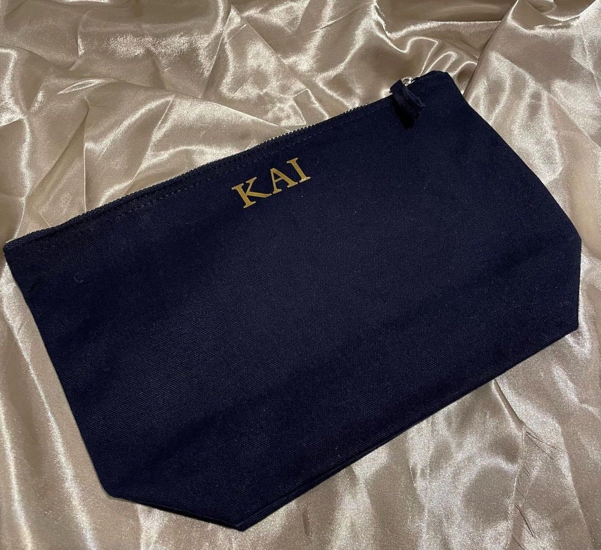 Navy Personalised Pouches