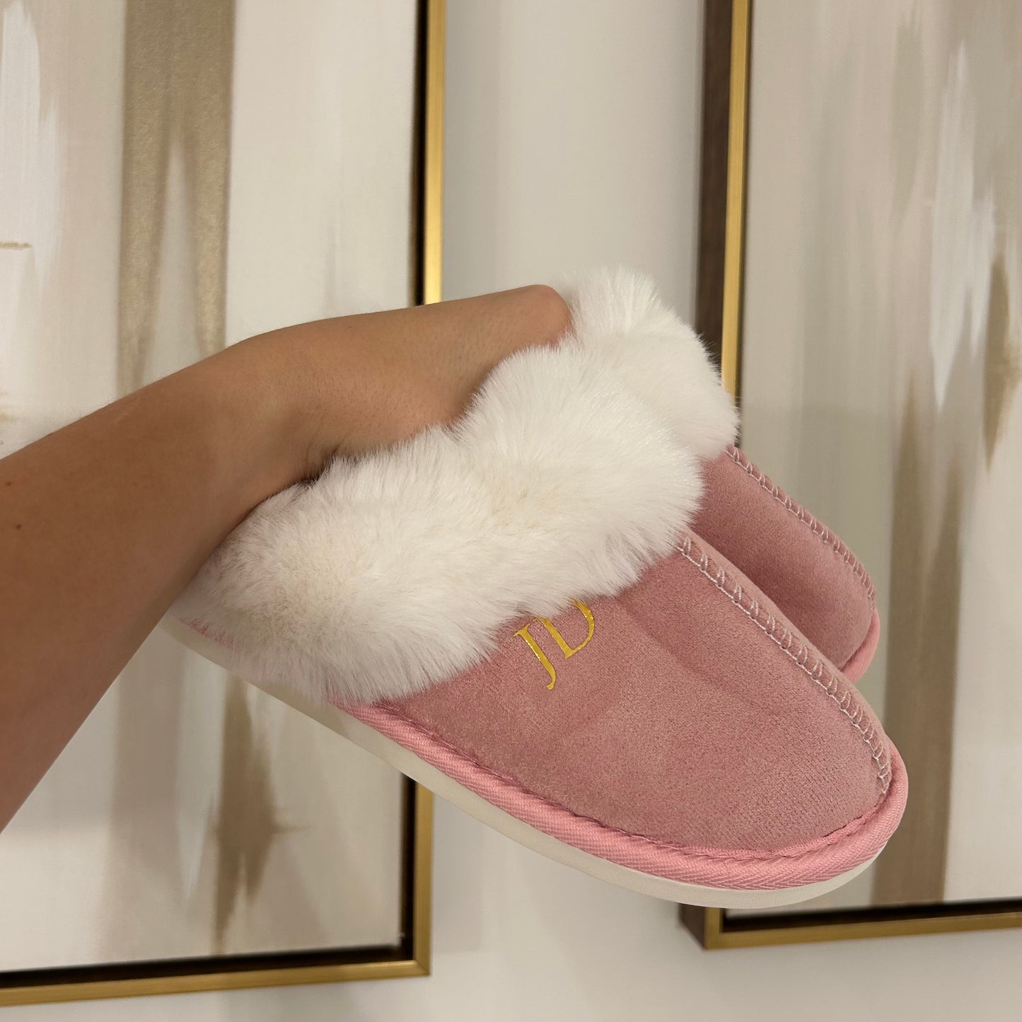 Furry / Fluffy Personalised Closed Toe Slippers