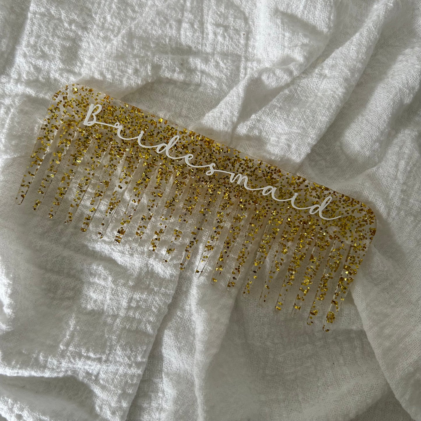 Glitter personalised hair combs