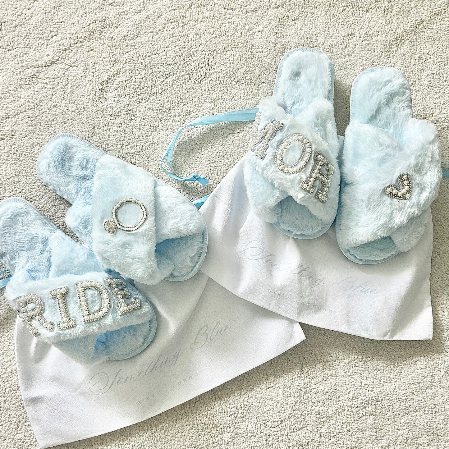 Something Blue Bridal Party Slippers