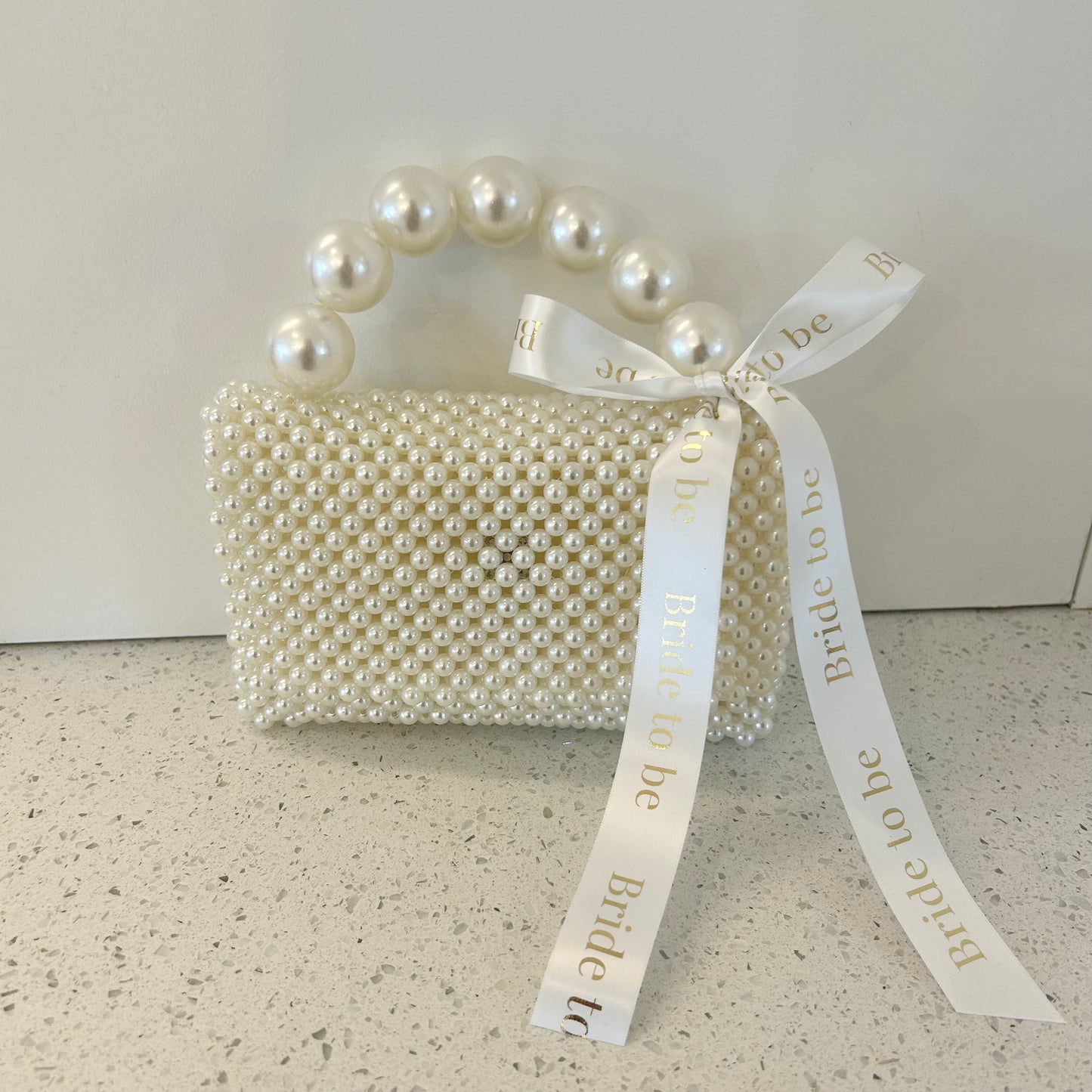 Pearl Beaded Ribbon Bags