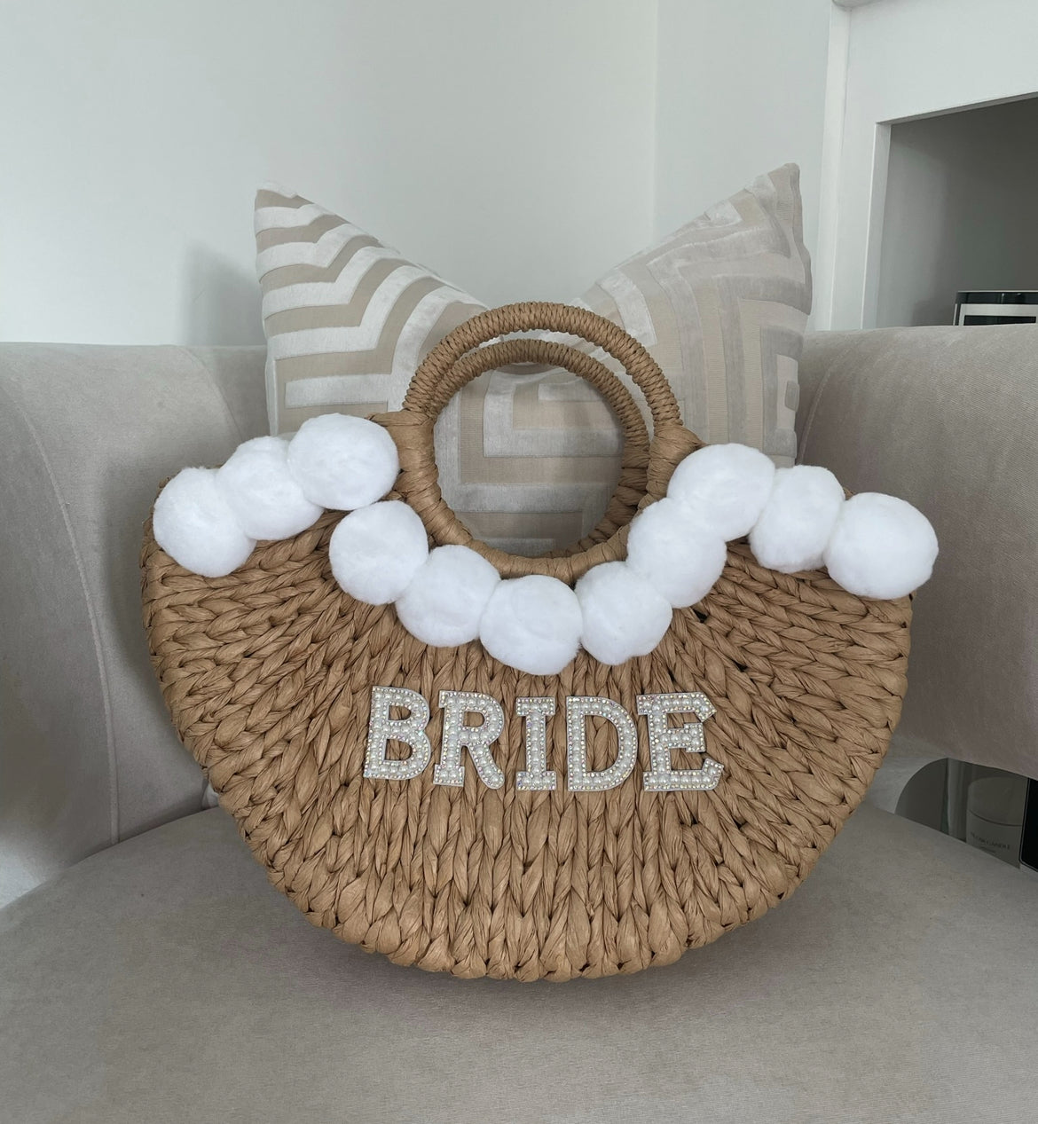 Bride Pearl & Diamanté Pom Pom Bags