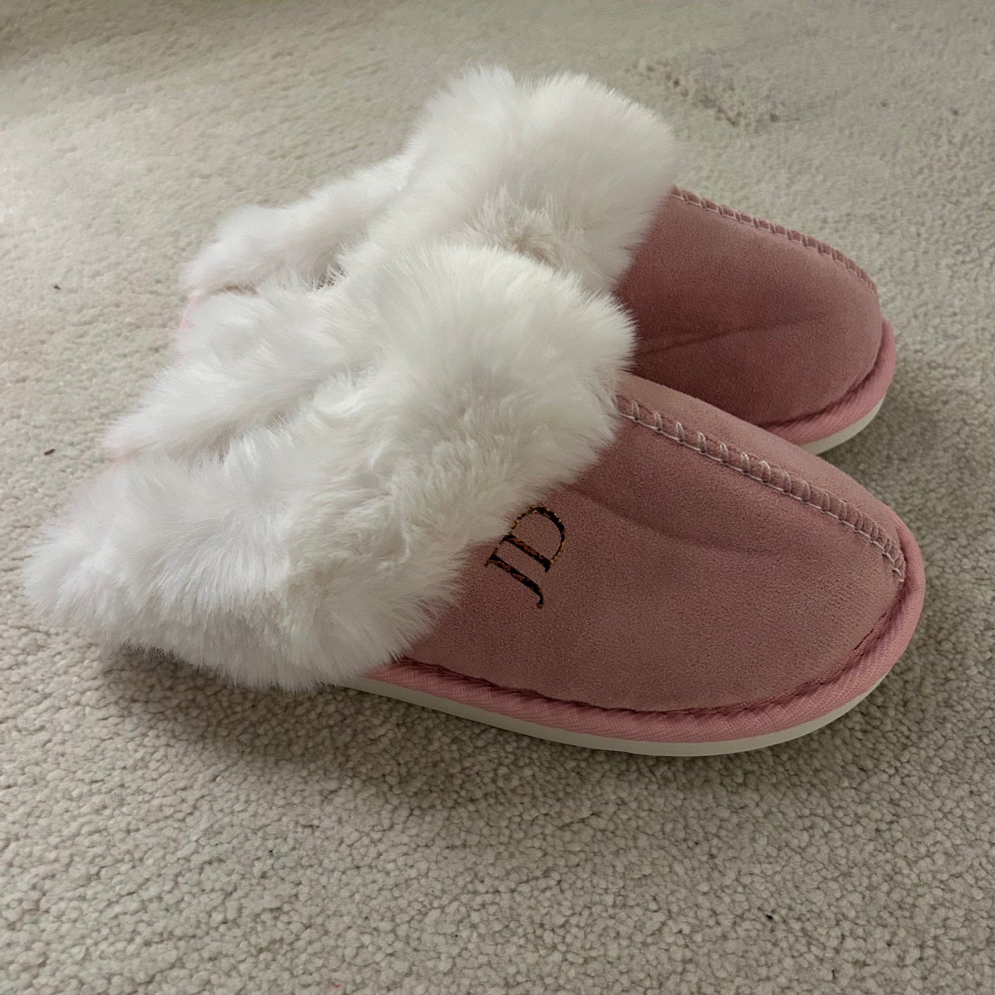 Furry / Fluffy Personalised Closed Toe Slippers