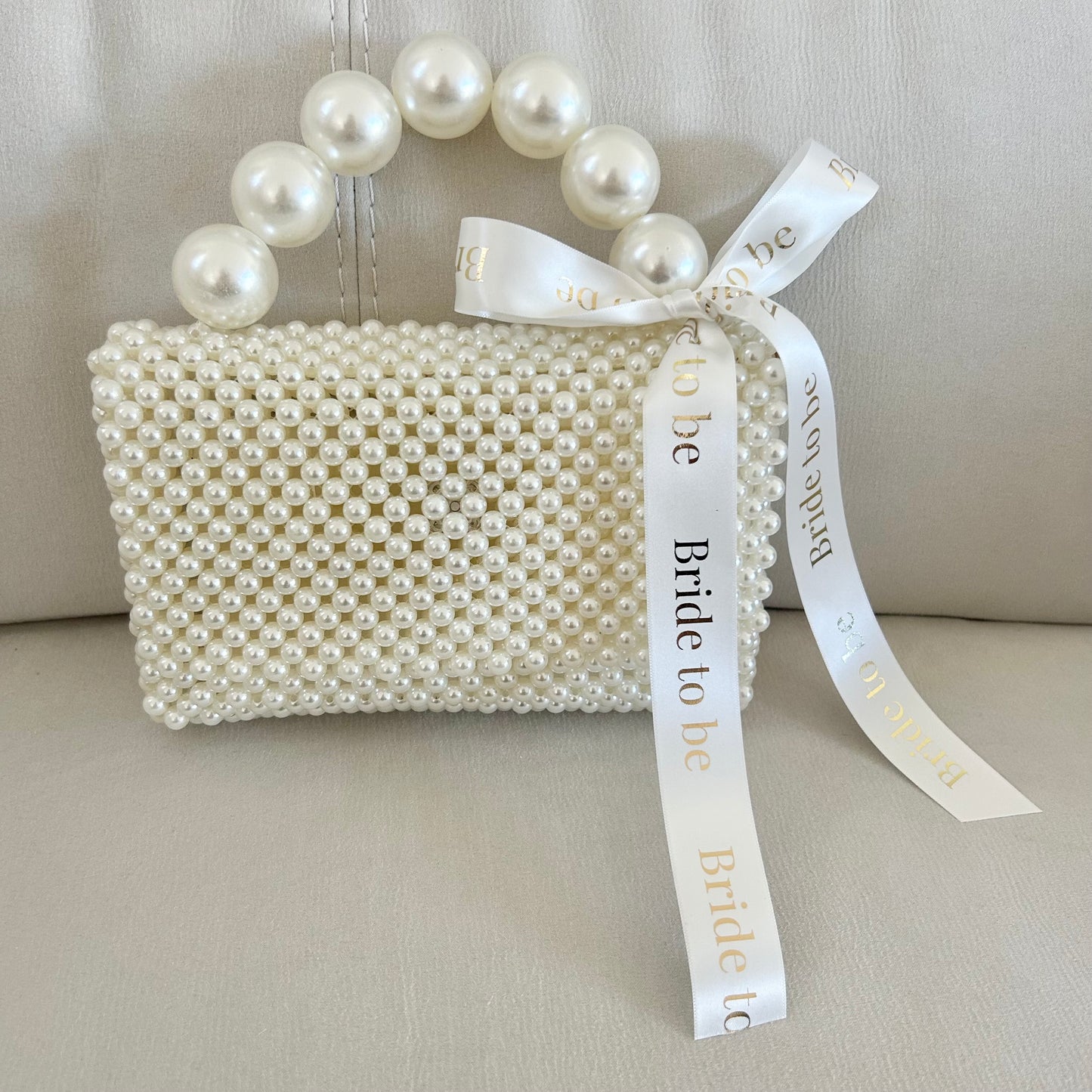 Pearl Beaded Ribbon Bags