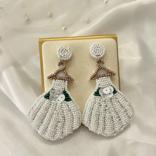 Wedding Dress Dangle Earrings