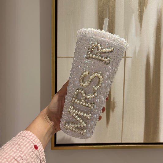 Full Pearl Personalised Cold Cup