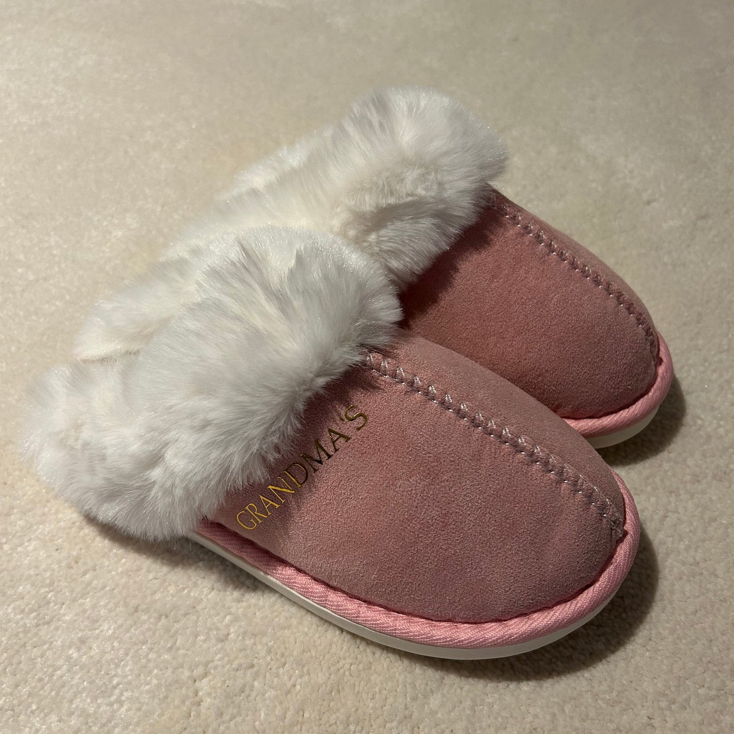 Furry / Fluffy Personalised Closed Toe Slippers