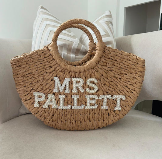 Mrs Pearl & Diamanté Beach Bags