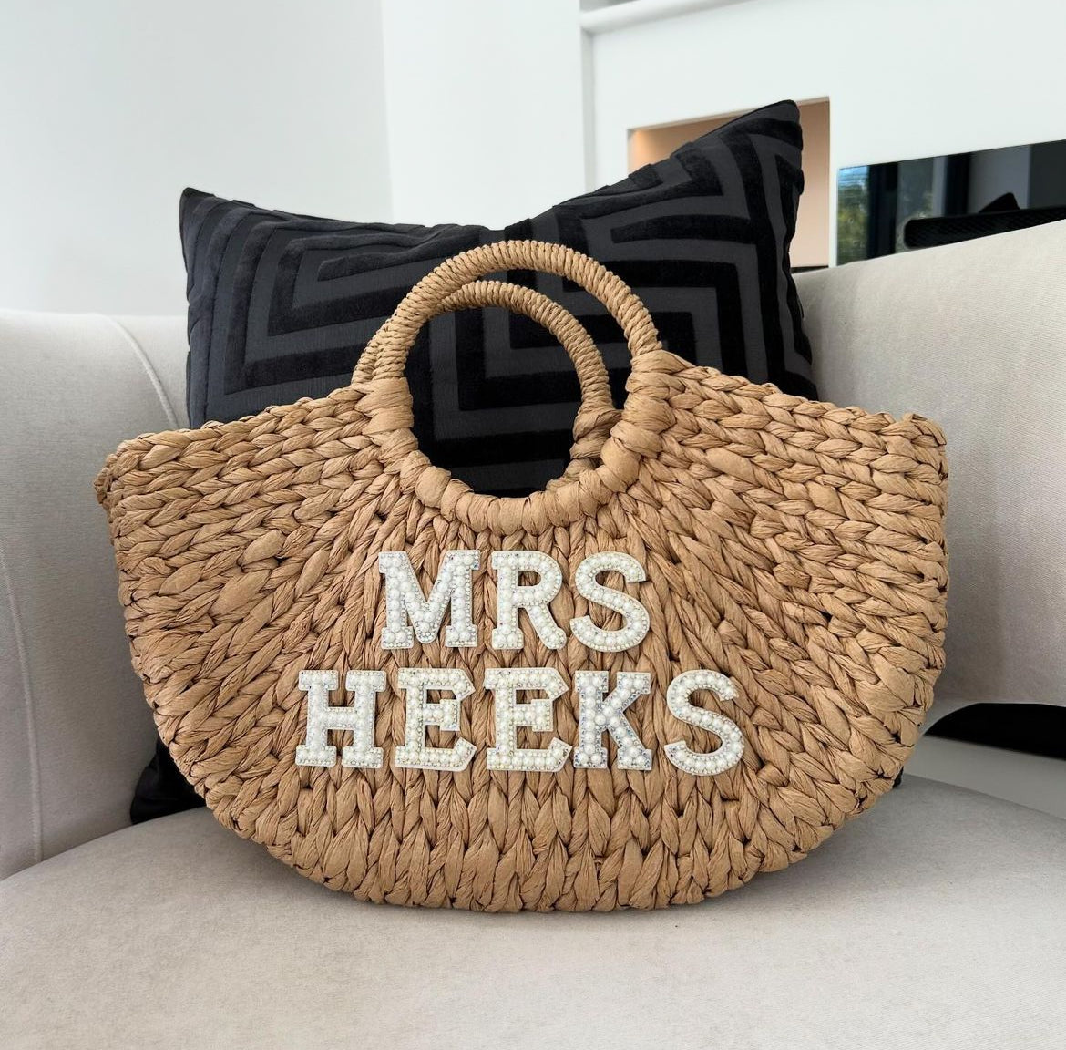 Mrs Pearl & Diamanté Beach Bags