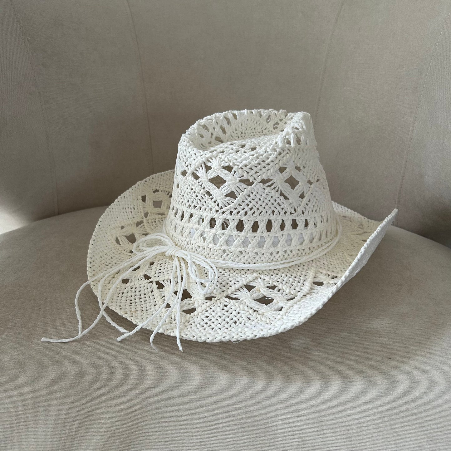 White Pearl Personalised Cowboy Hat