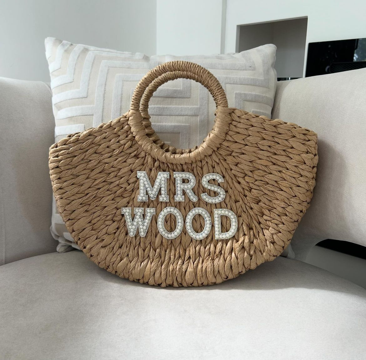 Mrs Pearl & Diamanté Beach Bags