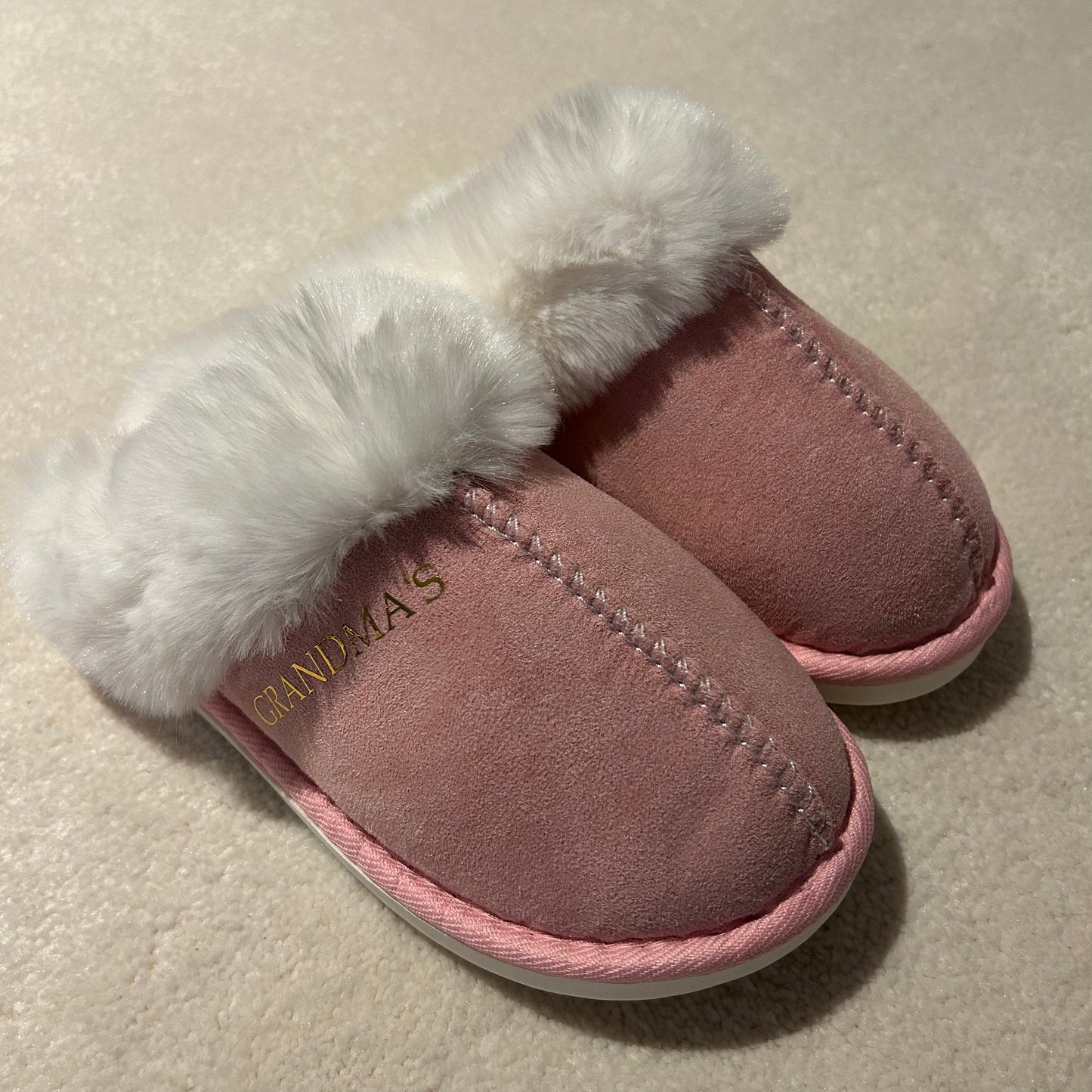 Furry / Fluffy Personalised Closed Toe Slippers